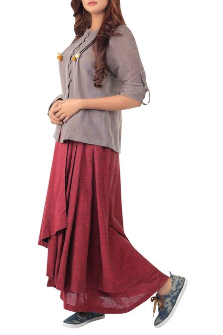 Buy Sayantan Sarkar Grey Linen Shirt Online Aza Fashion in US