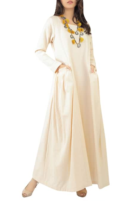 Sayantan Sarkar Off White Linen Dress