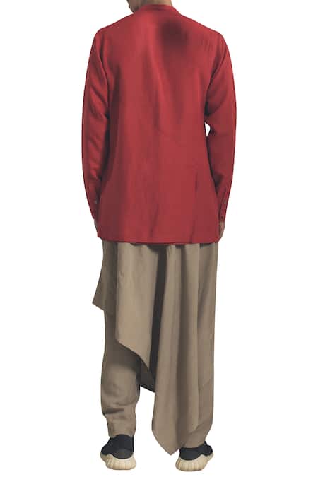 Antar Agni Linen shirt with button placket 