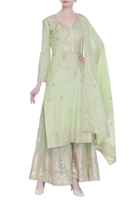 Abhi Singh Chanderi Kurta Palazzo Set 