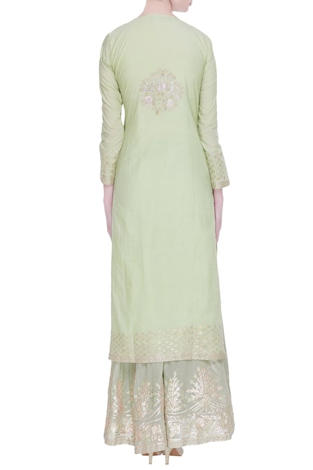 Abhi Singh Chanderi Kurta Palazzo Set 