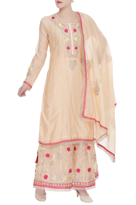 Abhi Singh Chanderi Kurta Palazzo Set 