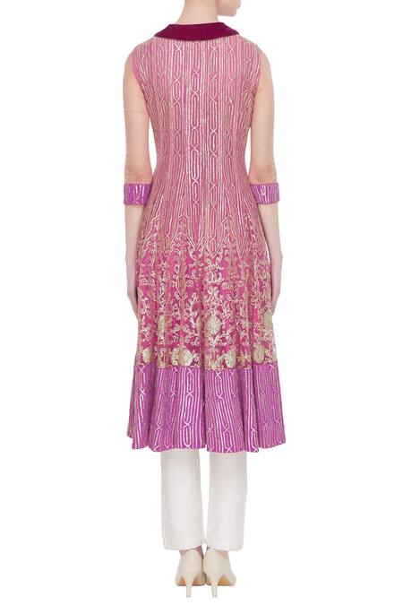 Abhi Singh Flared Embroidered Kurta  