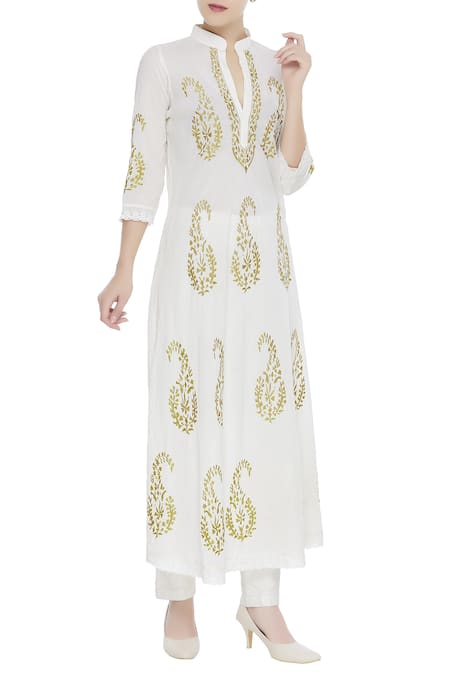 Nazar by Indu Embroidered Long Kurta 