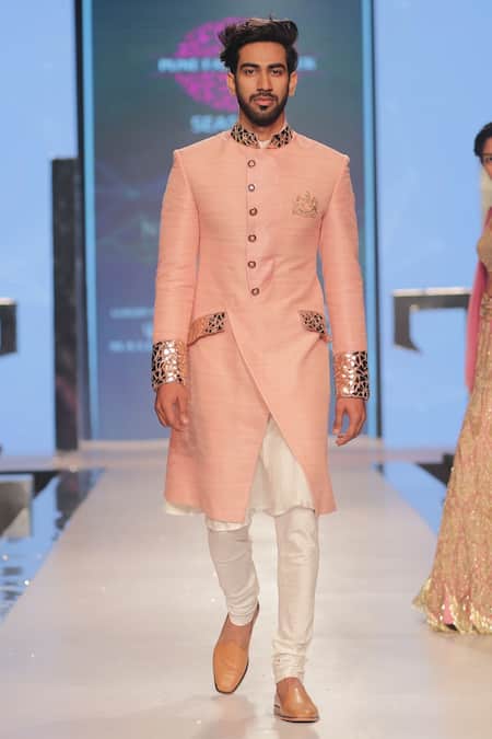 Nivedita Saboo Asymmetric Jacket Churidar Set 