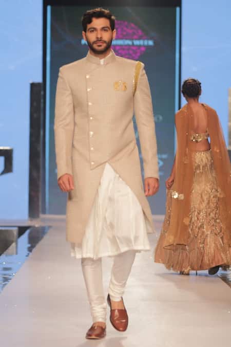 Nivedita Saboo Asymmetric Indo Western Jacket Churidar Set 