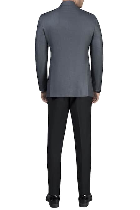 Nivedita Saboo Asymmetric Overlapped Bandhgala With Trouser 