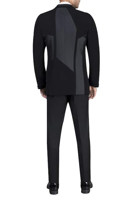 Nivedita Saboo Notch Wth Quilted Detail Jacket Trouser Set 