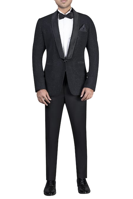 Nivedita Saboo Self Textured Button Jacket Trouser Set 