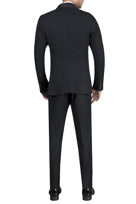 Nivedita Saboo Self Textured Button Jacket Trouser Set 