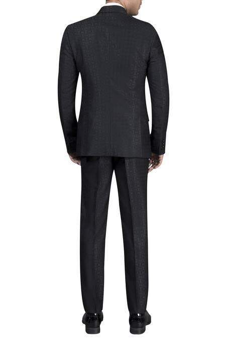 Nivedita Saboo Textured Double Breasted Tuxedeo Set 