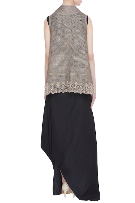 Kavita Bhartia Draped Dress with Jacket 