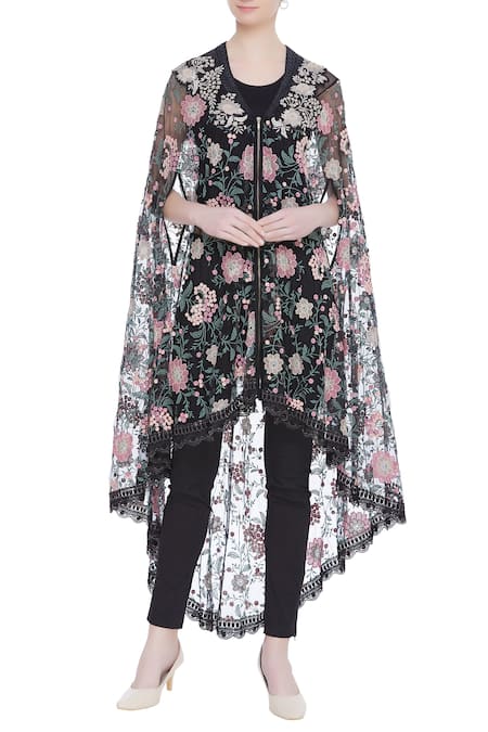 Kavita Bhartia Asymmetric Cape & Pant Set 