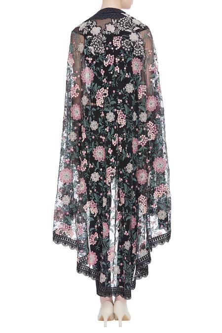 Kavita Bhartia Asymmetric Cape & Pant Set 