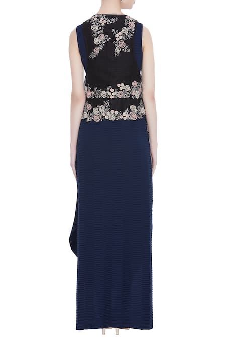 Kavita Bhartia Draped Gown with Jacket 