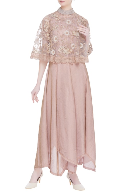 Kavita Bhartia Gown with Embroidered Cape 