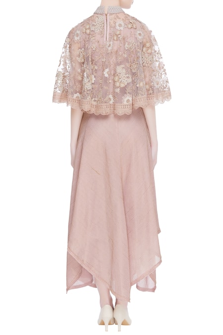 Kavita Bhartia Gown with Embroidered Cape 