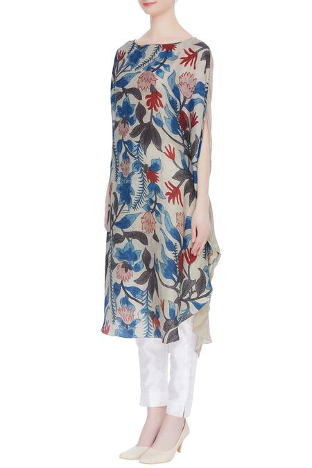 Divya Sheth_Multi Color Kalamakari Hand Painted Tunic _Online_at_Aza_Fashions