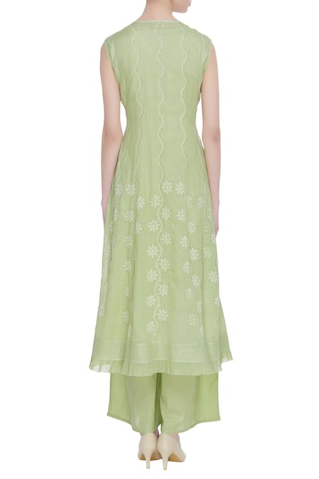 House Of Kotwara Chikankari Kurta Palazzo Set 
