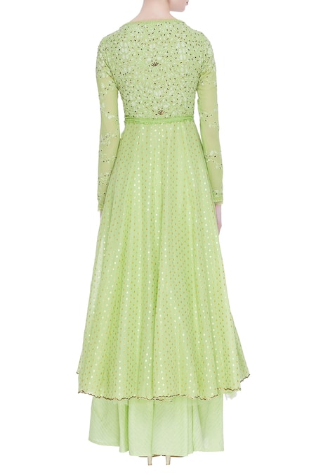 House Of Kotwara Chikankari Chanderi Anarkali with Dupatta 