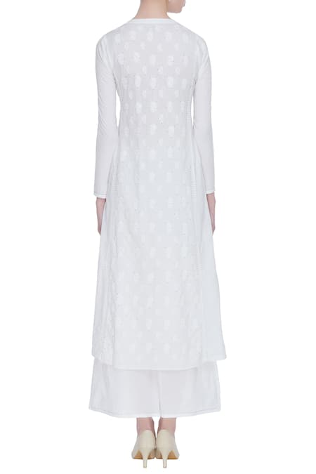 House Of Kotwara Chikankari Kamdani Kurta Set 
