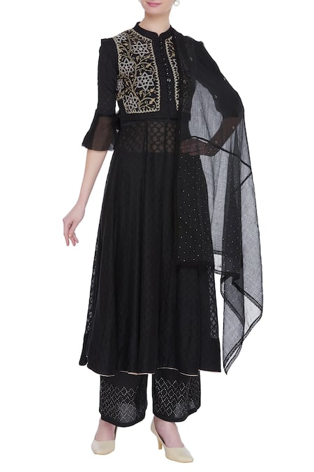 House of Kotwara Chikankari Jacket & Anarkali Set 