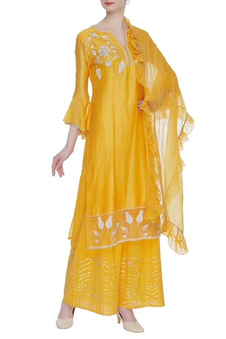 House of Kotwara Chanderi Kurta Palazzo Set 