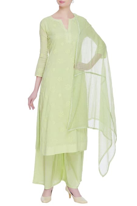 House of Kotwara Chikankari Kurta Palazzo Set 