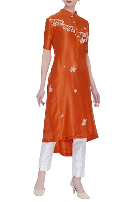 Sahil Kochhar Chanderi Embroidered Kurta  