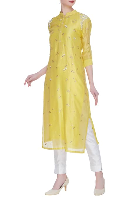 Sahil Kochhar Chanderi Embroidered Kurta  