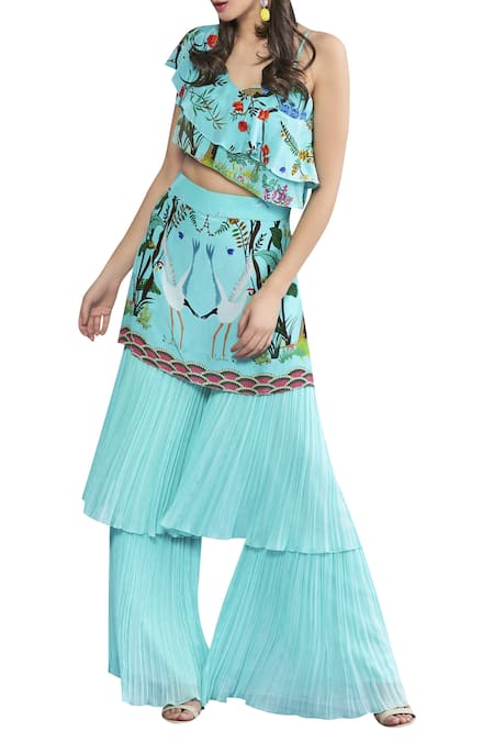 Limerick By Abirr N' Nanki Printed Crop Top 