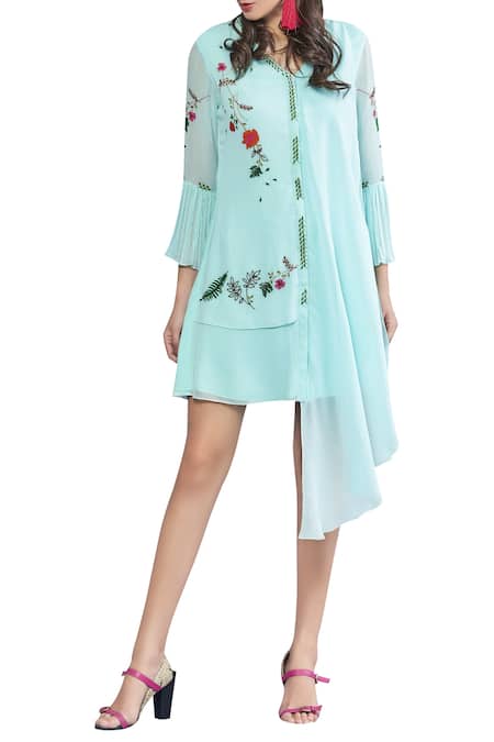 Limerick By Abirr N' Nanki tunic dress with attached drape 