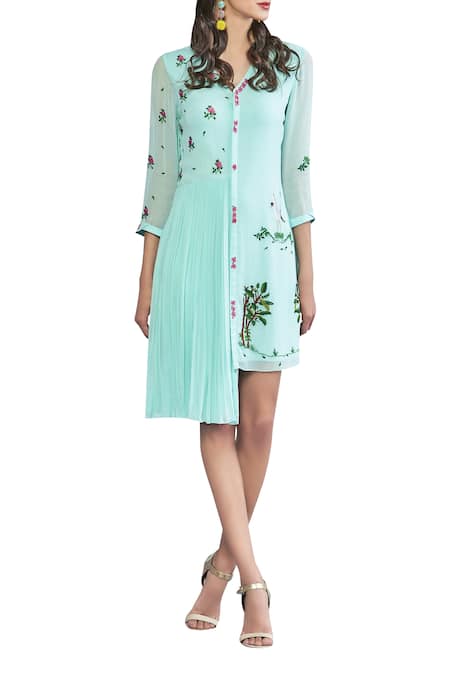 Limerick By Abirr N' Nanki Asymmetric pleated tunic 