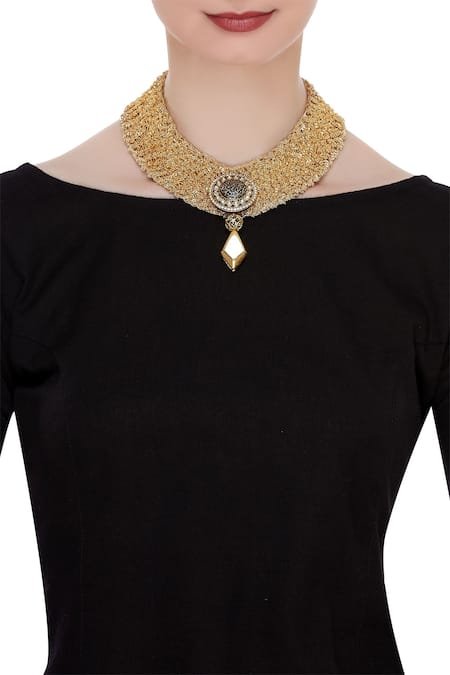Shillpa Purii Designer Jewellery Choker with antique pendant 