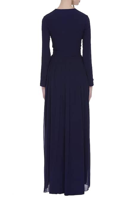 Huemn Embellished Flared Gown 