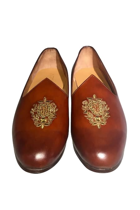 Artimen Leather Embroidered Formal Shoes 