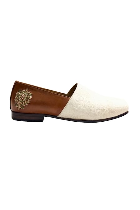 Buy_Artimen_White Woven Handcrafted Leather Espadrilles _Online_at_Aza_Fashions
