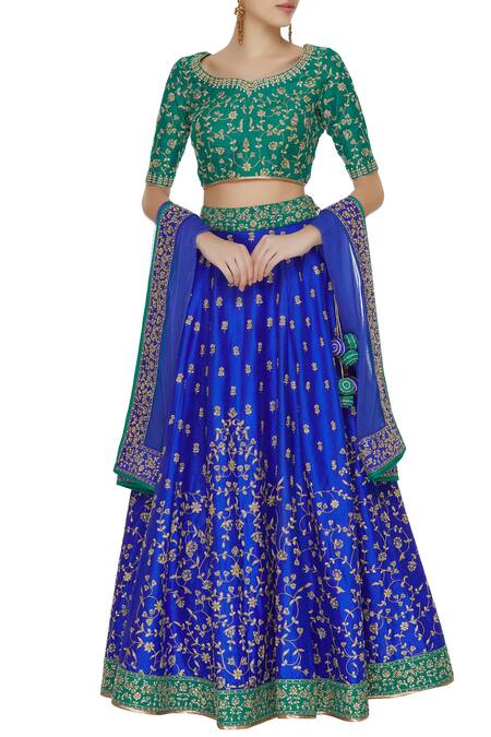 Vandana Sethi Zari embroidered lehenga set 