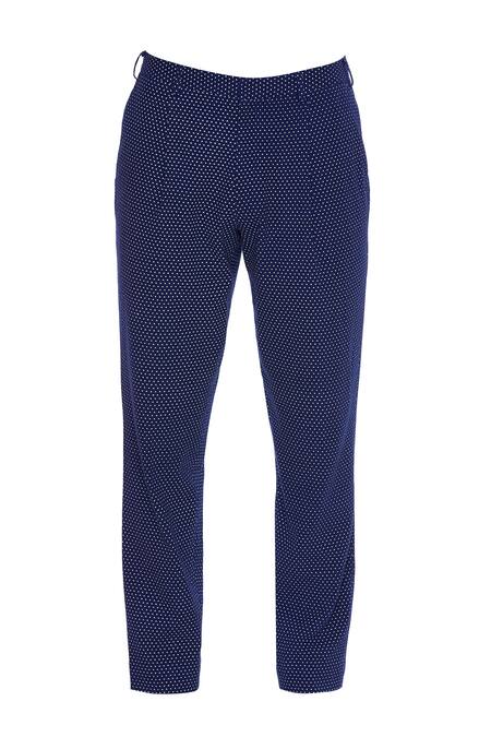 Dev R Nil_Blue Cotton Print Micro Trouser_Online_at_Aza_Fashions