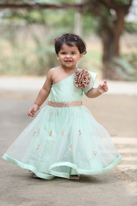 Kirti Agarwal - Pret N Couture Golden embroidered layered dress 