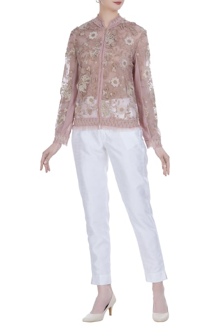 Kavita Bhartia Sheer Embroidered Jacket 