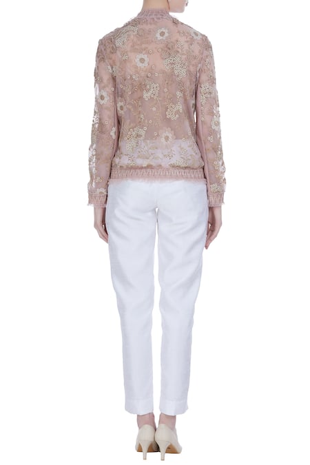 Kavita Bhartia Sheer Embroidered Jacket 