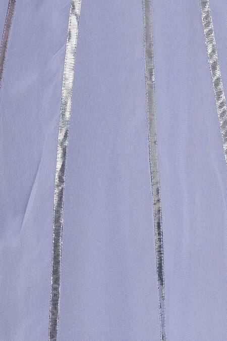 Ohaila Khan Blue Georgette Embroidered Beads Round Gota And Chain Lehenga Set at Aza Fashions Ohaila Khan_Blue Georgette Embroidered Beads Round Gota And Chain Lehenga Set_at_Aza_Fashions