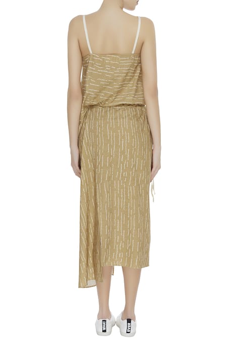 Urvashi Kaur Embroidered Matka Silk Maxi Dress 