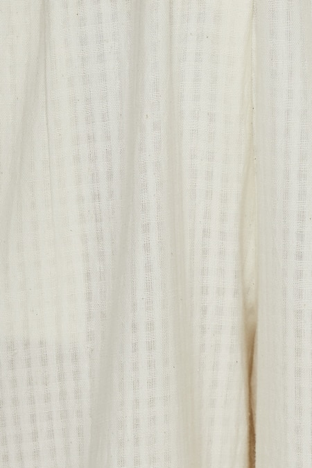 Buy_Urvashi Kaur_Beige Cotton High Waist Flared Palazzo _Online_at_Aza_Fashions