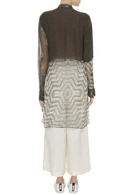 Urvashi Kaur Shibori Pattern Oversized Shirt 