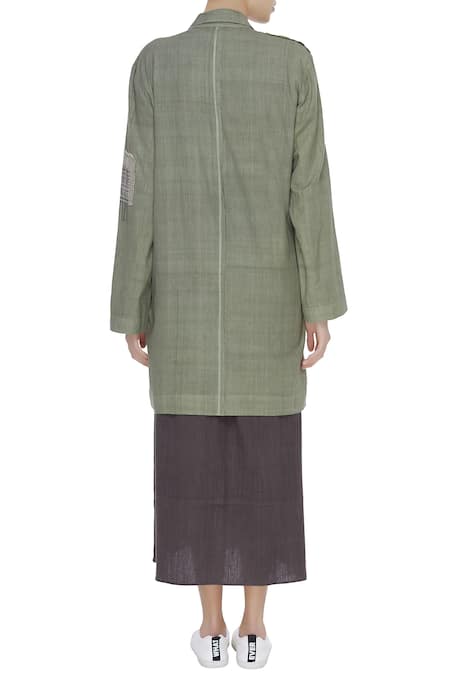 Urvashi Kaur Cotton Oversized Patchwork Blazer Jacket 