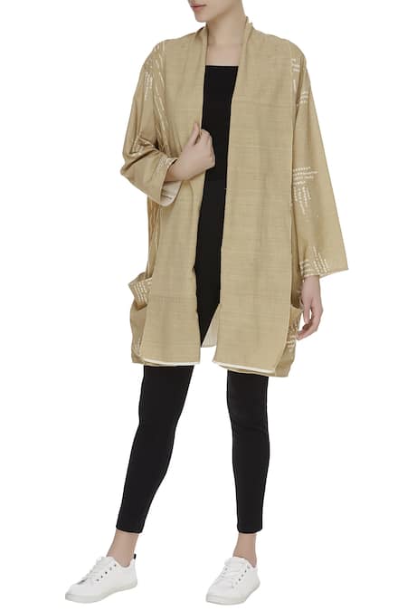 Urvashi Kaur Matka silk midi jacket 