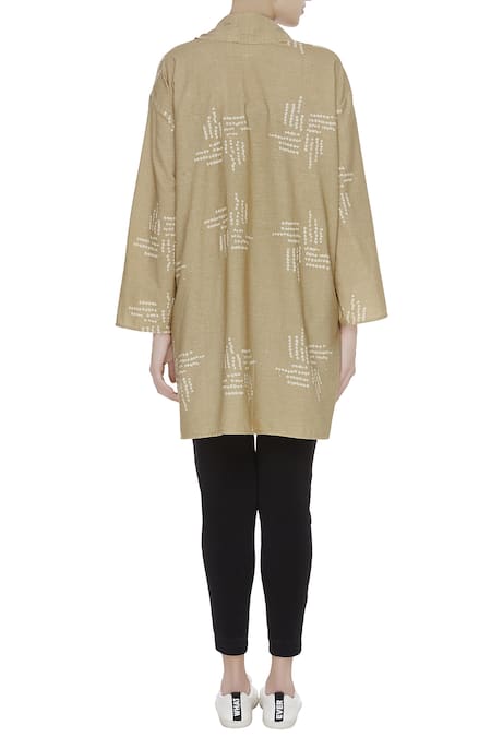 Urvashi Kaur Matka Silk Cutdana & Beads Jacket 