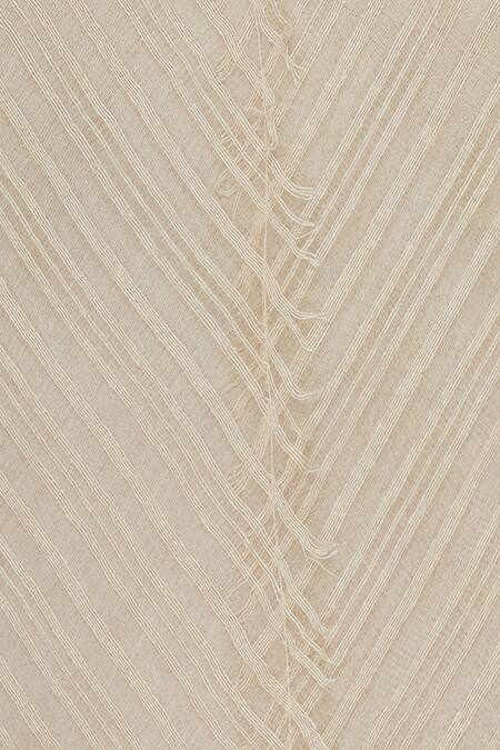 Urvashi Kaur Beige V-neck Embellished Pleated Drop Waist Midi Dress at Aza Fashions Urvashi Kaur_Beige V-neck Embellished Pleated Drop Waist Midi Dress _at_Aza_Fashions